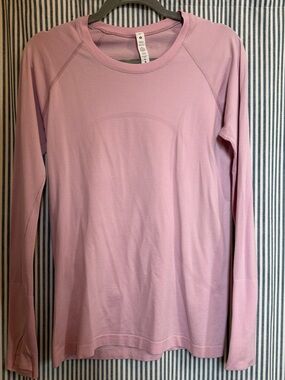 lululemon athletica Light Pink Long Sleeve Crew Top